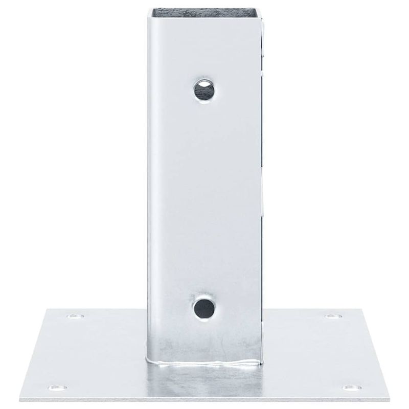 Casa si Gradina - Gradina si terasa - Garduri, panouri si accesorii - Baze stalp patrate 4 buc Argintiu 51x51 mm Otel galvanizat - Infinity.ro