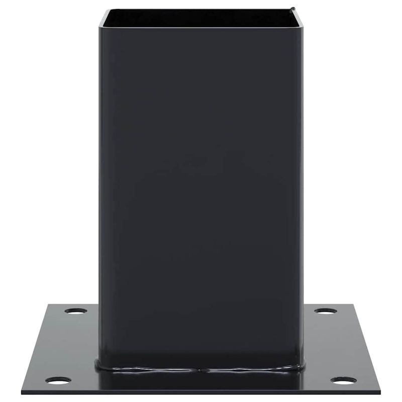 Casa si Gradina - Gradina si terasa - Garduri, panouri si accesorii - Baze stalp patrate 4 buc Antracit Otel acoperit cu pulbere, mărime 91x91 mm - Infinity.ro