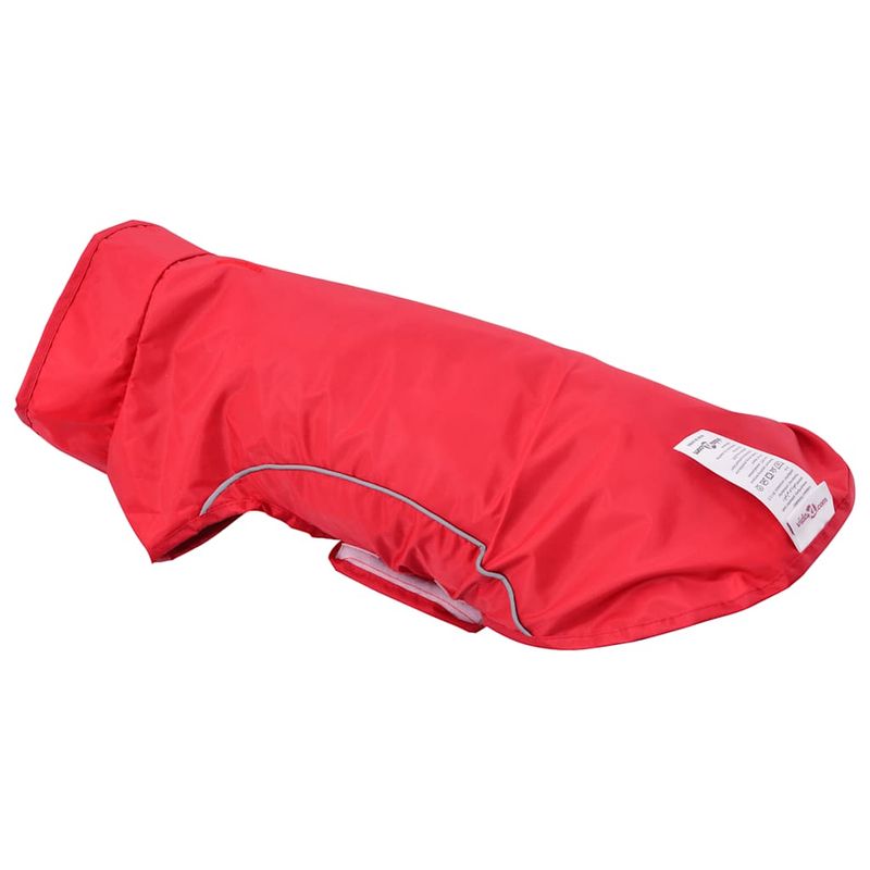 Petshop - Articole imbracaminte - Haine animale - Pelerina de ploaie pentru caini cu benzi reflectorizante rosu M - Infinity.ro