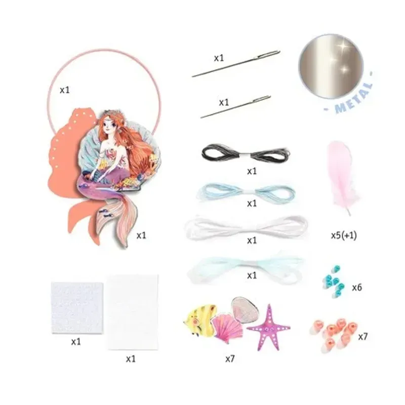 Jucarii, Copii si Bebe - Jucarii si jocuri - Jucarii & jocuri educative - Seturi de artizanat - Joc creativ DIY Dreamcatcher sirena - Infinity.ro