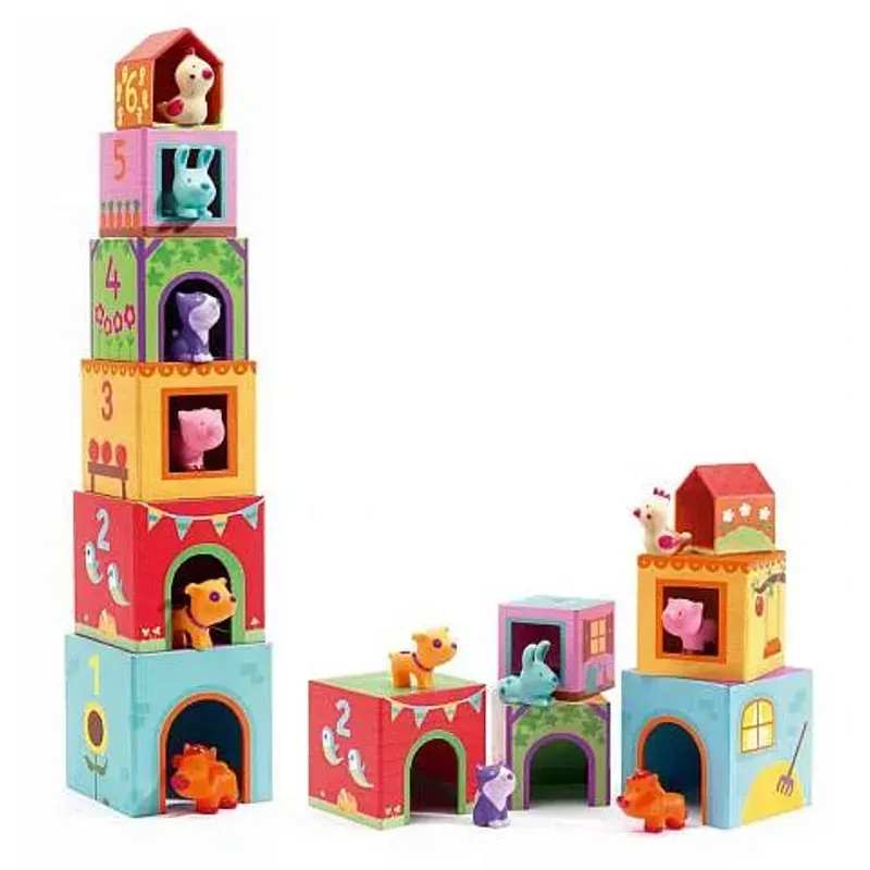 Jucarii, Copii si Bebe - Jucarii si jocuri - Seturi de constructie si cuburi - Seturi de constructie - Joc de construit Topanifarm - Infinity.ro