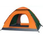 Sport si Outdoor - Camping - Corturi camping - Cort Automat de 3-4 Persoane, Impermeabil, Rezistent UV, Plasa Anti-Tantari, Poliester 170T, 200x200x135 cm, Portocaliu - Infinity.ro