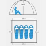 Sport si Outdoor - Camping - Corturi camping - Cort Automat de 3-4 Persoane, Impermeabil, Rezistent UV, Plasa Anti-Tantari, Poliester 170T, 200x200x135 cm, Portocaliu - Infinity.ro