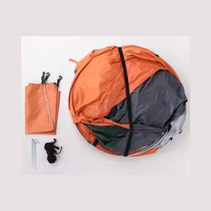 Sport si Outdoor - Camping - Corturi camping - Cort Automat de 3-4 Persoane, Impermeabil, Rezistent UV, Plasa Anti-Tantari, Poliester 170T, 200x200x135 cm, Portocaliu - Infinity.ro