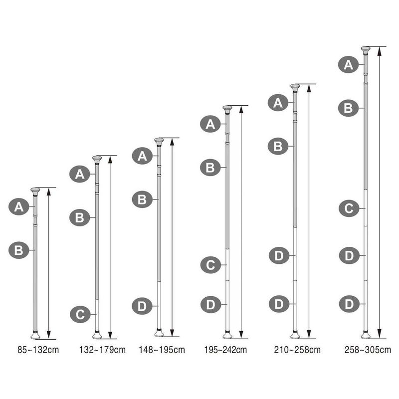Casa si Gradina - Mobilier - Biblioteci si rafturi - Rafturi - Raft pentru baie/dus, Vasagle, reglabil, inox, 4 rafturi, alb, 85-305 cm - Infinity.ro