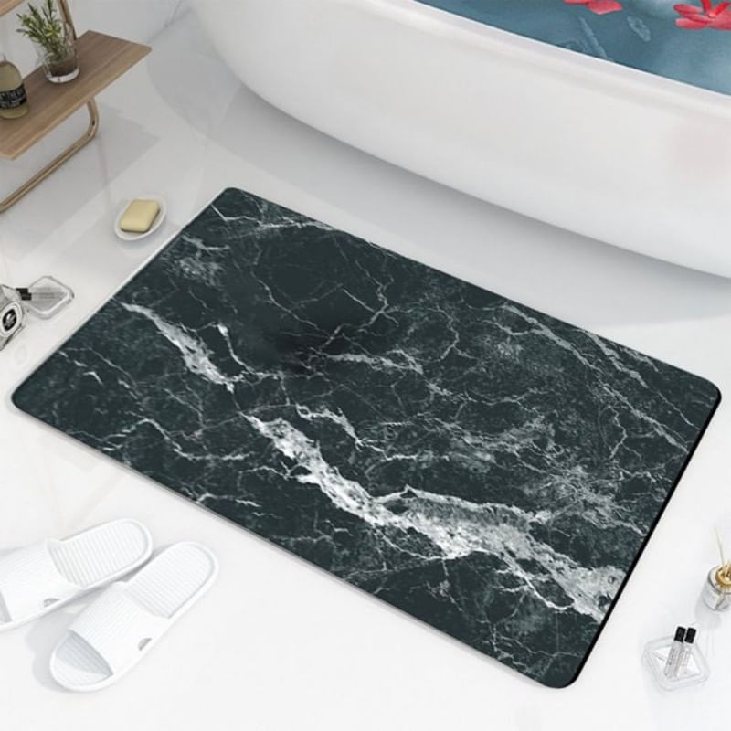 Casa si Gradina - Textile si covoare - Covoare - Covorase baie - Covoras pentru baie Relax Time ultra absorbant, anti-alunecare, material Diaton, Model Marmura Safir , 40 x 60 cm, Grey - Infinity.ro