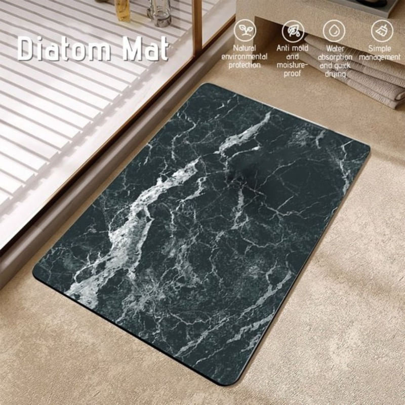 Casa si Gradina - Textile si covoare - Covoare - Covorase baie - Covoras pentru baie Relax Time ultra absorbant, anti-alunecare, material Diaton, Model Marmura Safir , 40 x 60 cm, Grey - Infinity.ro
