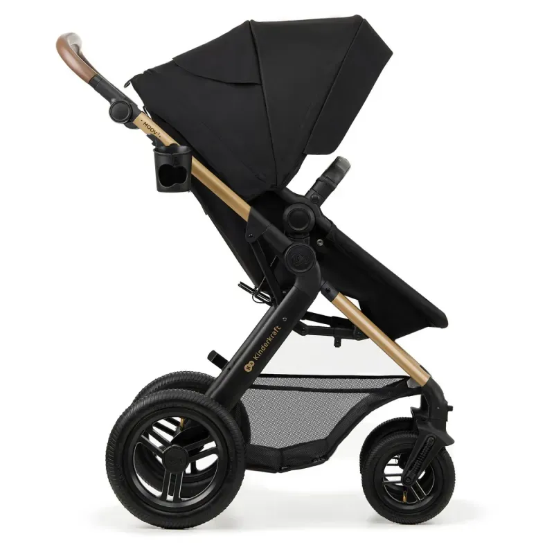 Jucarii, Copii si Bebe - Carucioare si articole de transport - Carucioare - Carucioare 2 in 1 - Carucior Multifunctional Kinderkraft Moov 2 Air 4in1 Pure Black - Infinity.ro