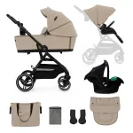 Jucarii, Copii si Bebe - Carucioare si articole de transport - Carucioare - Carucioare 3 in 1 - Carucior Kinderkraft Yoxi 3in1 (mink Pro) Bej Nisip - Infinity.ro