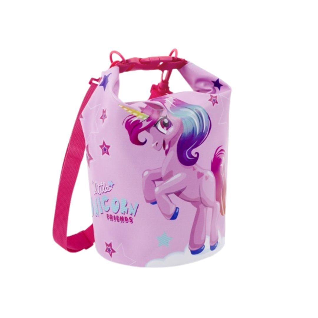 Geanta de plaja impermeabila, pentru copii, model unicorn, 25x18 cm, Perletti, 5l