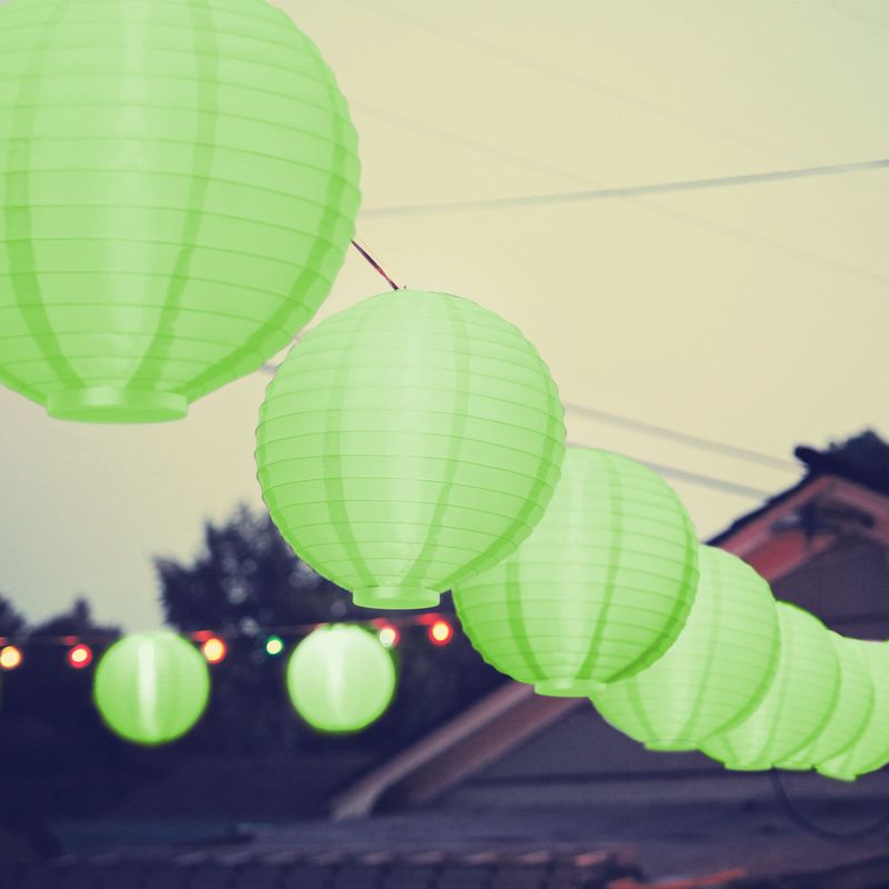 Casa si Gradina - Decoratiuni - Decoratiuni petrecere - Lampioane - Lampion LED - 2 x AAA - Verde - Infinity.ro