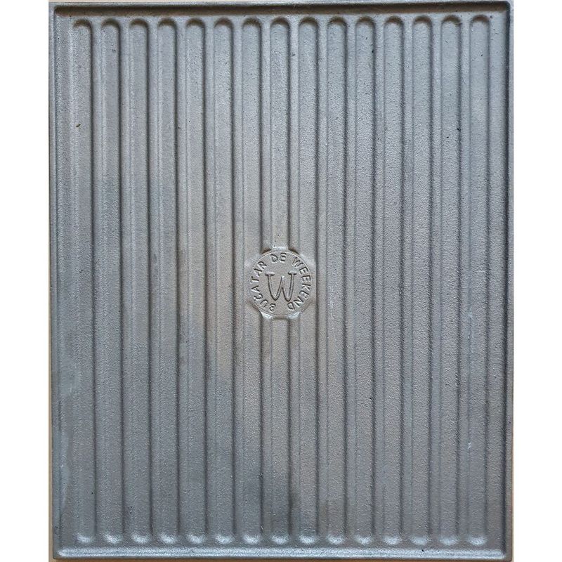 Casa si Gradina - Gradina si terasa - Gratare si accesorii - Accesorii gratare - Placa gratar, fonta, dreptunghiulara, 2 fete, 40x33 cm, Grill Chef - Infinity.ro