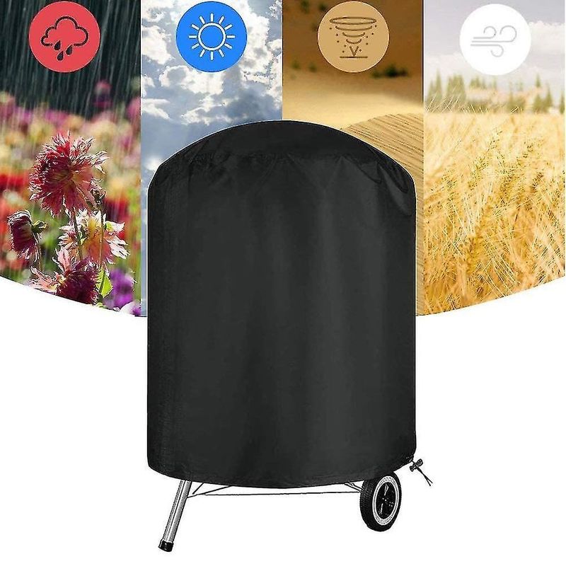 Casa si Gradina - Gradina si terasa - Gratare si accesorii - Accesorii gratare - Husa protectie gratar gradina, rotund, impermeabila, neagra, 42x49 cm, Strend Pro - Infinity.ro