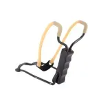 Sport si Outdoor - Camping - Accesorii camping si drumetii - Set prastie metalica profesionala cu suport de incheietura si 100 bile 10 mm, metal, maner antiderapant, 18 cm - Infinity.ro