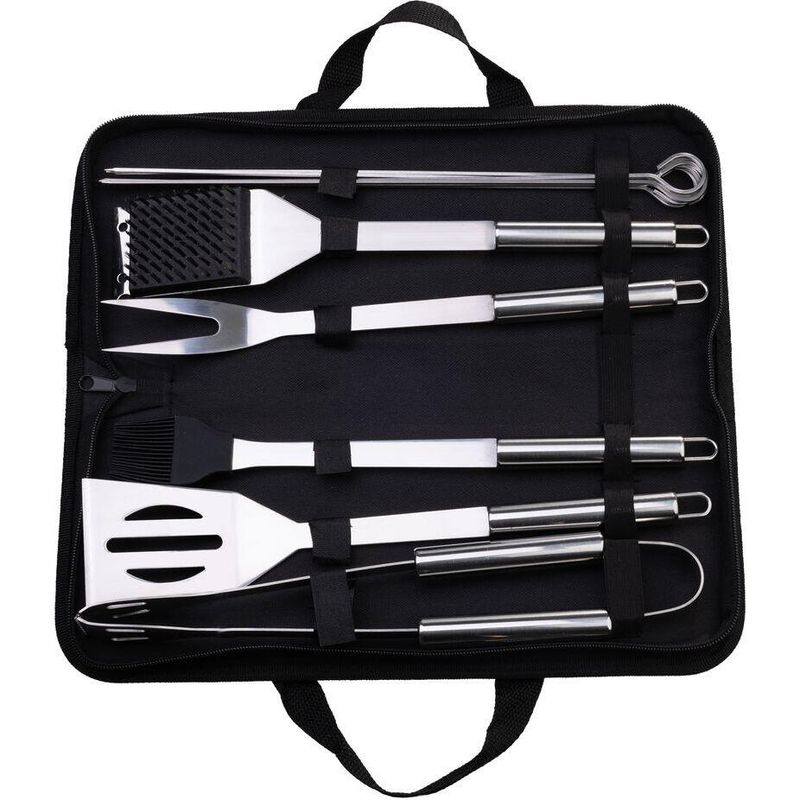 Casa si Gradina - Gradina si terasa - Gratare si accesorii - Accesorii gratare - Ustensile pentru barbecue, grill, gratar, inox, cu geanta, set 12 piese, Strend Pro Grill - Infinity.ro