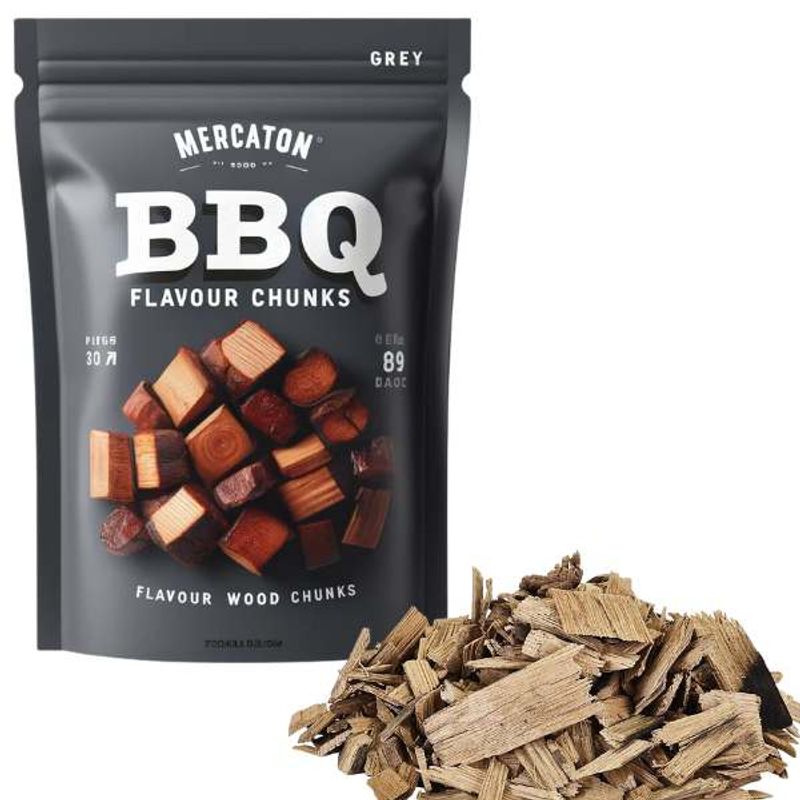 Casa si Gradina - Gradina si terasa - Gratare si accesorii - Accesorii gratare - Aschii pentru afumare Mercaton, Lemn Stejar Infuzat, Aroma Cognac, 900g - Infinity.ro