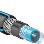 Casa si Gradina - Gradinarit si plante - Instalatii si accesorii pentru irigatii - Accesorii irigare - Furtun Mercaton Antirasucire pentru Gradina 1/2" din 6 Straturi, 2 Cuple si 1 Adaptor, Lungime 25 m, Negru - Infinity.ro