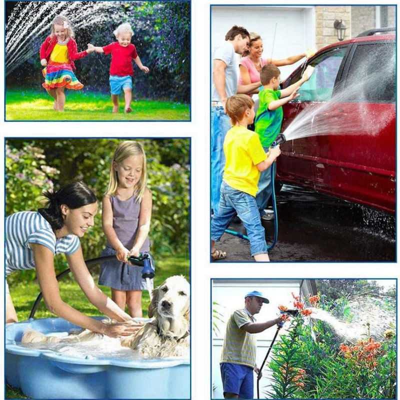 Casa si Gradina - Gradinarit si plante - Instalatii si accesorii pentru irigatii - Accesorii irigare - Furtun Mercaton Antirasucire pentru Gradina 1/2" din 6 Straturi, 2 Cuple si 1 Adaptor, Lungime 25 m, Negru - Infinity.ro