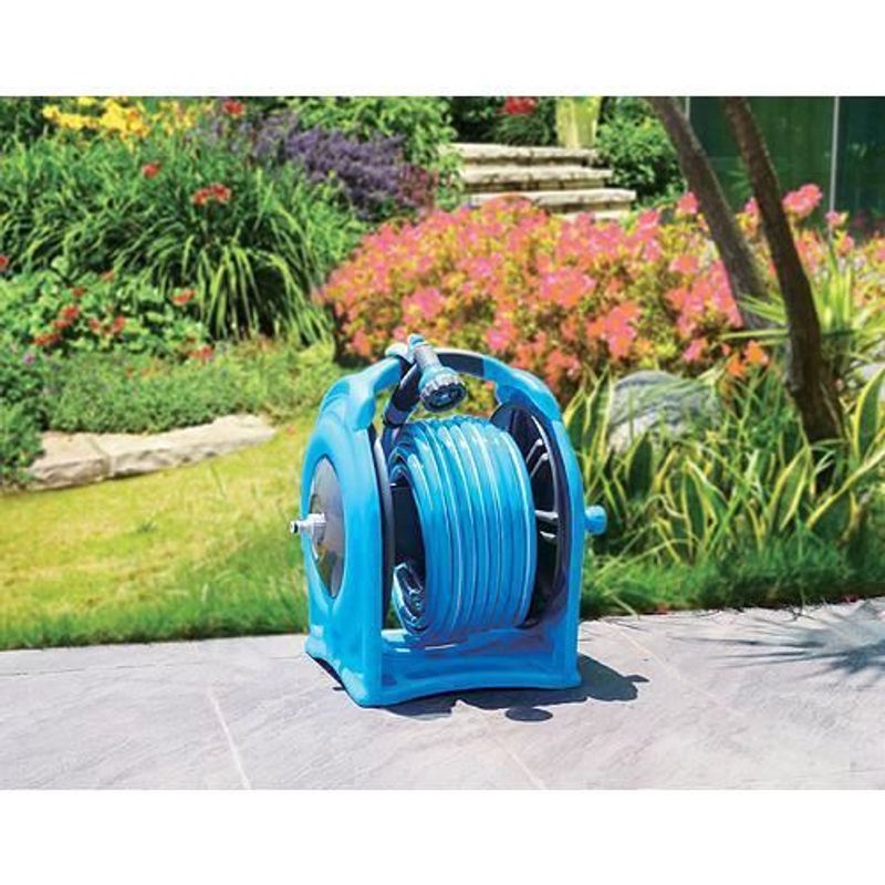 Casa si Gradina - Gradinarit si plante - Instalatii si accesorii pentru irigatii - Furtunuri de gradina si accesorii - Furtun cu tambur/rola pentru gradina, pistol de stropit, 1/2", 25 m, Aquacraft - Infinity.ro