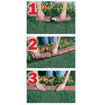 Casa si Gradina - Corpuri si surse de iluminat - Iluminat exterior - Lampi solare - Bordura decorativa, efect caramida, 2 x lampa LED cu iluminare solara, set 10 buc, 2.1 m - Infinity.ro