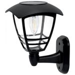 Casa si Gradina - Corpuri si surse de iluminat - Iluminat exterior - Lampi solare - Lampa solara pentru gradina, de perete, 1 bec, 14x15x21 cm - Infinity.ro
