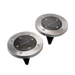 Casa si Gradina - Corpuri si surse de iluminat - Iluminat exterior - Lampi solare - Lampa solara pentru gradina, LED, set 2 buc, 11.5x14 cm, Gruid - Infinity.ro