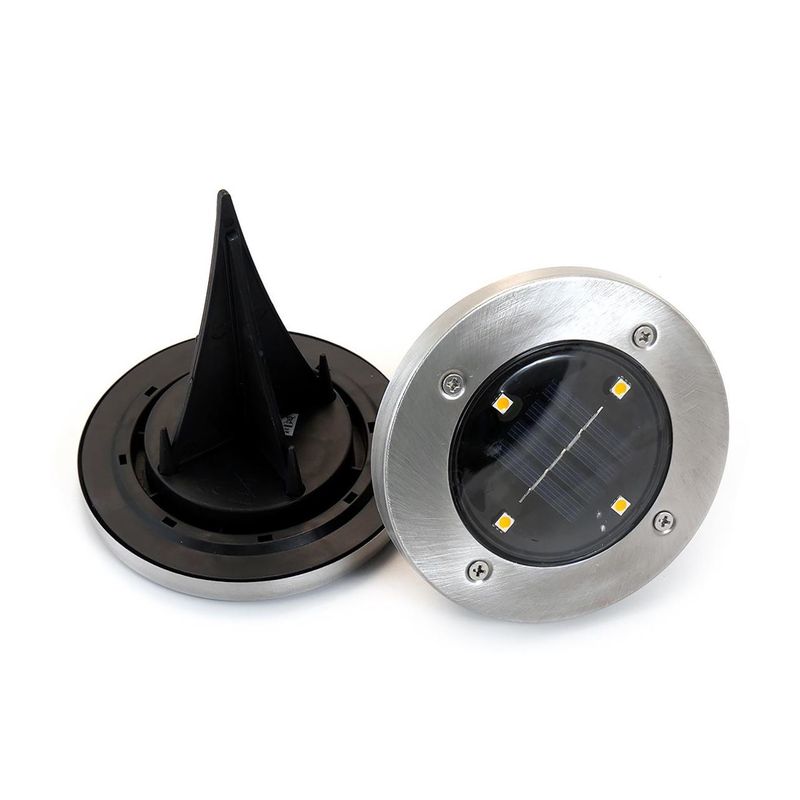 Casa si Gradina - Corpuri si surse de iluminat - Iluminat exterior - Lampi solare - Lampa solara pentru gradina, LED, set 2 buc, 11.5x14 cm, Gruid - Infinity.ro