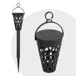 Casa si Gradina - Corpuri si surse de iluminat - Iluminat exterior - Lampi solare - Lampa solara suspendata - alb cald - 7 x 7 x 35 (+10) cm - Infinity.ro