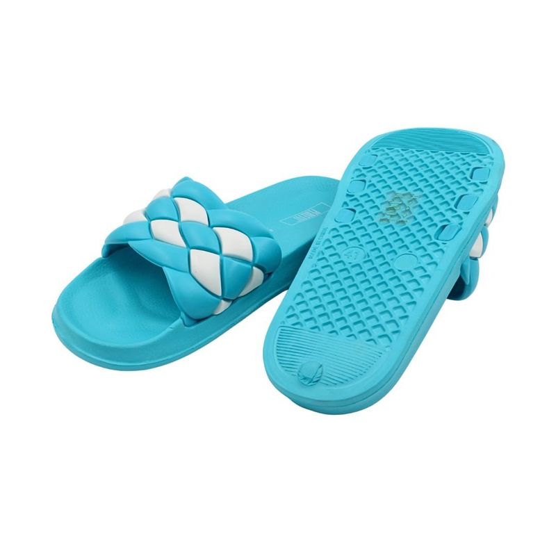 Fashion, accesorii si bijuterii - Femei - Incaltaminte femei - Slapi si papuci femei - Papuci de dama, turcoaz, Perletti, 40 EU - Infinity.ro