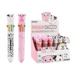 Carti si Birotica - Birotica - Instrumente de scris - Pixuri si stilouri - Pix multicolor cu mecanism retractabil, 10 culori, design animale domestice - Infinity.ro