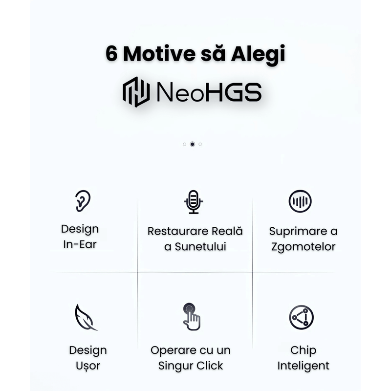 Ingrijire personala si Cosmetice - Sanatate si wellness - Aparate medicale - Aparate auditive - Aparat Auditiv Digital x2 NeoHGS, Sunet Clar, 40 Ore de Utilizare, Incarcare Rapida, Operare Simpla, Design Compact - Infinity.ro