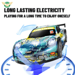 Jucarii, Copii si Bebe - Jucarii si jocuri - Vehicule si jucarii cu telecomanda - Masinute - Masina cu telecomanda  Drift Racing Car, corp luminos, roti rezerva, incarcare USB, acumulator inclus 3.7V - Infinity.ro