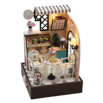 Jucarii, Copii si Bebe - Jucarii si jocuri - Jocuri si puzzle - Puzzle - Puzzle 3D, Casa de papusi in miniatura DIY, Sweet Cake Station, 15.8x10x10cm - Infinity.ro