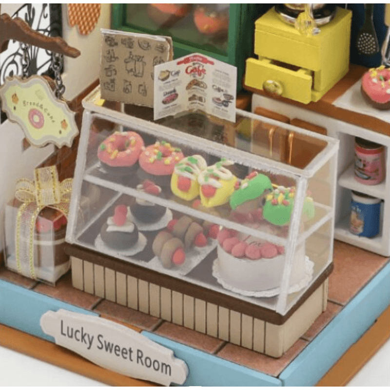 Jucarii, Copii si Bebe - Jucarii si jocuri - Jocuri si puzzle - Puzzle - Puzzle 3D, Casa de papusi in miniatura DIY, Lucky Sweet Room, 8.5x7.5x7.5cm - Infinity.ro