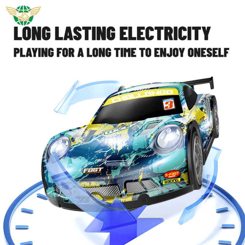 Jucarii, Copii si Bebe - Jucarii si jocuri - Vehicule si jucarii cu telecomanda - Masinute - Masina cu telecomanda  Drift Racing Car, corp luminos, roti rezerva, incarcare USB, acumulator inclus 3.7V - Infinity.ro