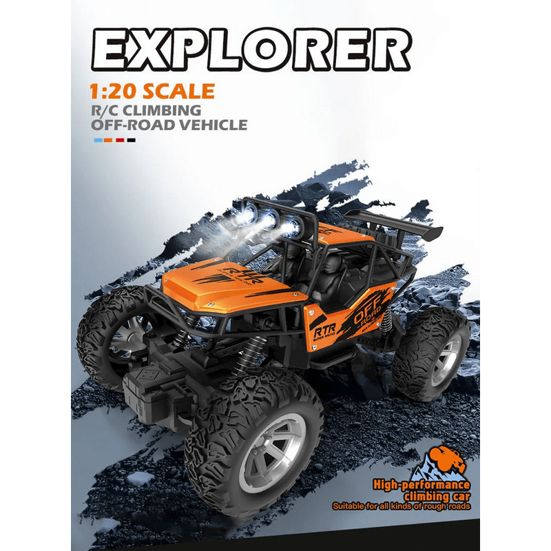 Jucarii, Copii si Bebe - Jucarii si jocuri - Vehicule si jucarii cu telecomanda - Masinute - Masina cu telecomanda OFF ROAD Truck , lumini LED, incarcare USB, acumulator inclus, 19.5x13x11.5cm - Infinity.ro