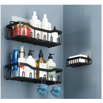 Casa si Gradina - Mobilier - Mobilier baie - Etajere baie - Raft de dus, etajera pentru baie, depozitare in bucatarie, set 3 buc, cu adeziv, fara gauri, BLEKSY® - Infinity.ro