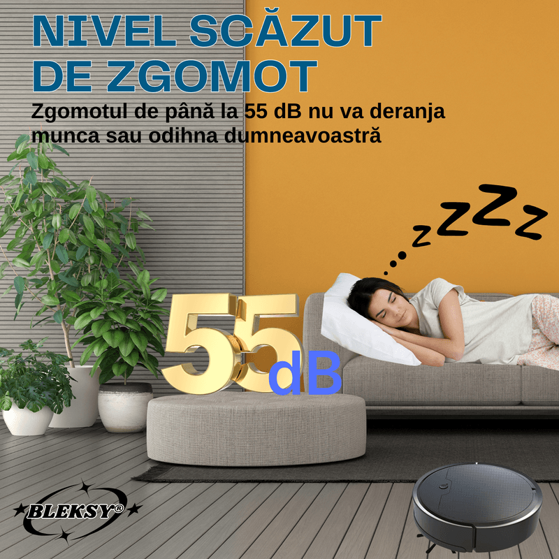 Electronice si Electrocasnice - Ingrijirea locuintei - Aspiratoare - Robot de aspirare inteligent BLEKSY® OB8s, recipient praf 400ml, control prin aplicatie, detectare obstacole, negru - Infinity.ro