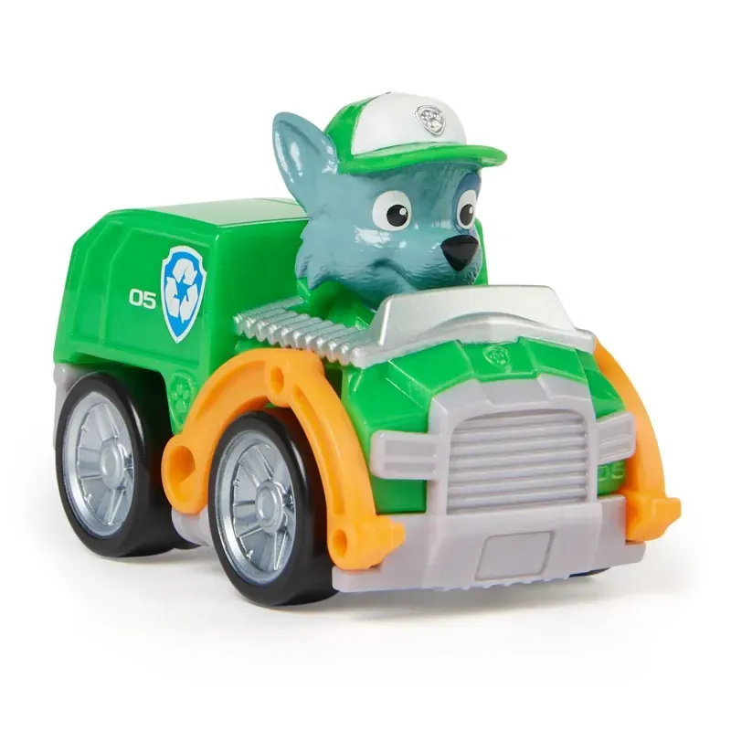 Jucarii, Copii si Bebe - Jucarii si jocuri - Vehicule si jucarii cu telecomanda - Masinute - Patrula Catelusilor Pup Squad Racers Vehicul Cu Figurina Rocky - Infinity.ro