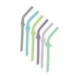 Jucarii, Copii si Bebe - Hrana si alaptare - Scaune de masa bebe - Set 6 Buc Paie Silicon Reutilizabile Model Animale Melii - Infinity.ro