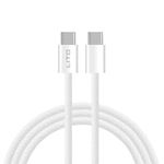 Laptop, Telefoane si Tablete - Telefoane mobile si accesorii - Accesorii Telefoane - Cabluri si adaptoare telefoane - Cablu de Date ONSG® Type-C la Type-C 60W, 2m, Ranforsat Heavy Duty, Alb - Infinity.ro