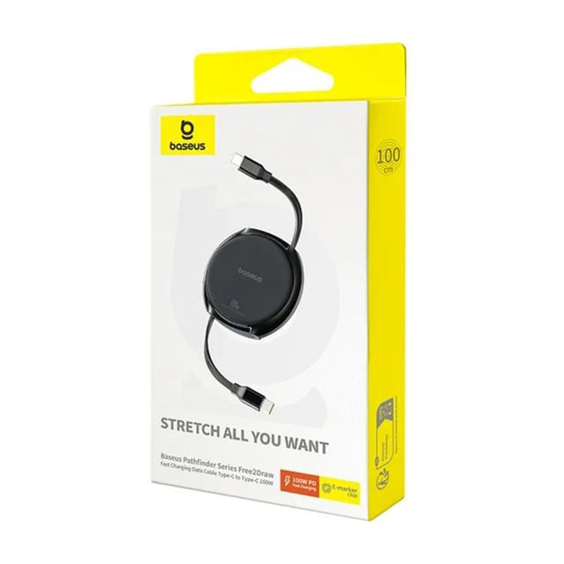 Laptop, Telefoane si Tablete - Telefoane mobile si accesorii - Accesorii Telefoane - Cabluri si adaptoare telefoane - Cablu Type-C la Type-C, 100W, 1m, A81, Policarbonat, Baseus Pathfinder P10368400111 00, A81, Policarbonat, Black - Infinity.ro
