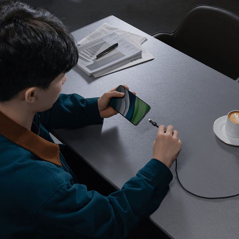 Laptop, Telefoane si Tablete - Telefoane mobile si accesorii - Accesorii Telefoane - Cabluri si adaptoare telefoane - Cablu USB-C la Type-C, Super Fast Charging 100W, 2m, A86, Nailon, Baseus Gem P10373000111 01, A86, Nailon, Cluster Black - Infinity.ro