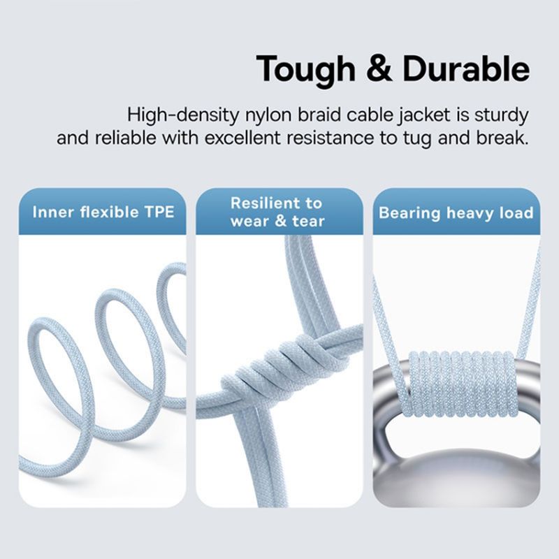 Laptop, Telefoane si Tablete - Telefoane mobile si accesorii - Accesorii Telefoane - Cabluri si adaptoare telefoane - Cablu USB-C la Type-C, Super Fast Charging 100W, 1m, A82, Nailon, Baseus Gem P10373000311 00, A82, Nailon, Galaxy Blue - Infinity.ro