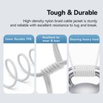 Laptop, Telefoane si Tablete - Telefoane mobile si accesorii - Accesorii Telefoane - Cabluri si adaptoare telefoane - Cablu USB-C la Type-C, Super Fast Charging 100W, 2m, A91, Nailon, Baseus Gem P10373000211 01, A91, Nailon, Moon White - Infinity.ro