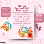 Jucarii, Copii si Bebe - Jucarii si jocuri - Jucarii bebelusi - Jucarii interactive bebelusi - Minge BouncySilico cu Zornaitoare pentru Bebelusi by ONSG®, Silicon Non-Toxic FREE BPA, Jucarie Sigura pentru Copii - Infinity.ro