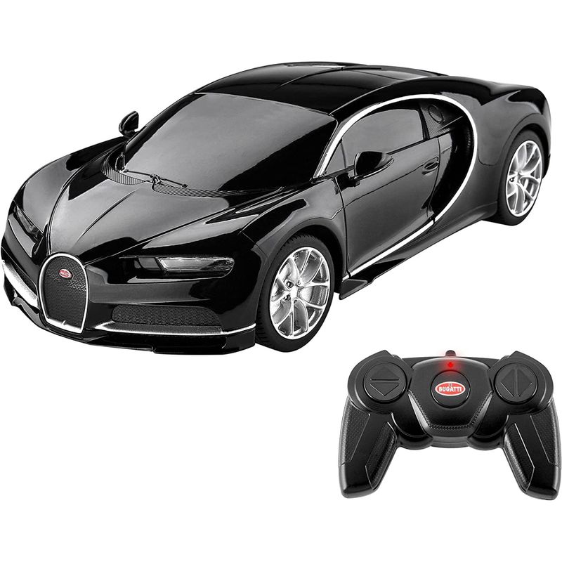 Jucarii, Copii si Bebe - Jucarii si jocuri - Vehicule si jucarii cu telecomanda - Masinute - Masina cu telecomanda bugatti chiron negru cu scara 1 la 24 - Infinity.ro
