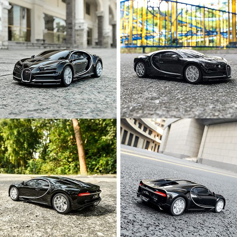 Jucarii, Copii si Bebe - Jucarii si jocuri - Vehicule si jucarii cu telecomanda - Masinute - Masina cu telecomanda bugatti chiron negru cu scara 1 la 24 - Infinity.ro
