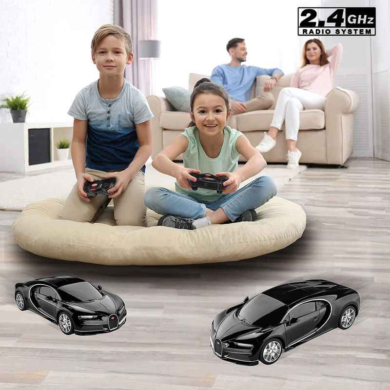 Jucarii, Copii si Bebe - Jucarii si jocuri - Vehicule si jucarii cu telecomanda - Masinute - Masina cu telecomanda bugatti chiron negru cu scara 1 la 24 - Infinity.ro