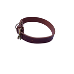 Petshop - Accesorii petshop - Zgarzi, lese si hamuri - Zgarzi - Zgarda pentru caini, piele naturala maro inchis 60 x 2.5 cm, ajustabila 39-49 cm - Infinity.ro
